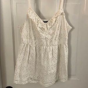 White lace tank